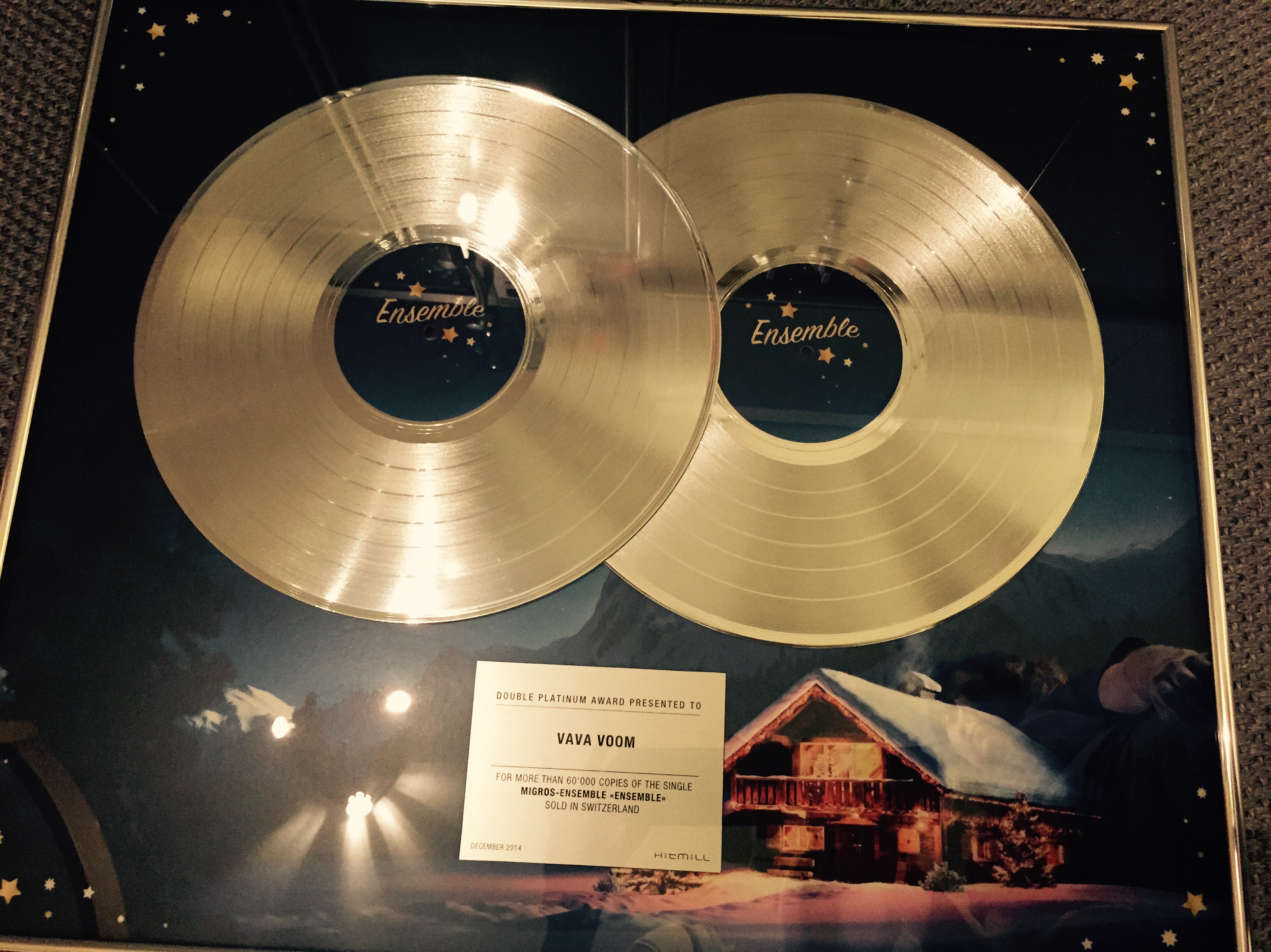 Double Platinum Award Börni Vava Voom